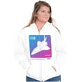 thumbnail image 4 of Vaporwave NASA Space Transportation Unisex Plus Size Zip Hoodie Brisco Brands 5X, 4 of 5