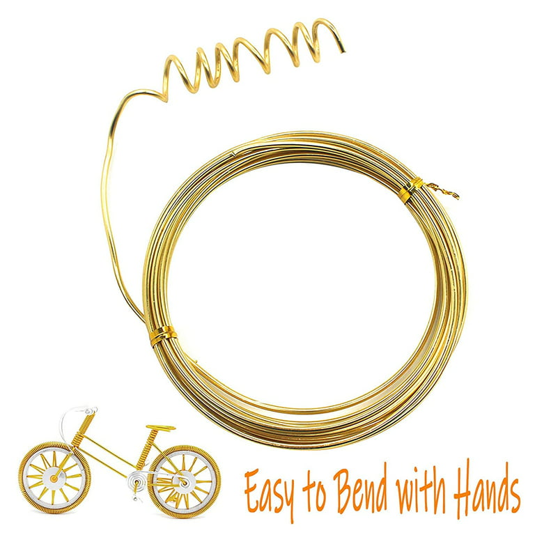 3 Rolls Uncoated Copper Wire Jewelry Beading Wire for DIY Craft Bracelet  Necklaces Jewelry Making Supplies(Gold, Silver, Rose-Gold)