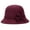 Wine Red, variant on Happydeer Cap Solid Color Comfortable Faux Wool Wide Brim Hat for Tea party (Red)