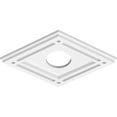 thumbnail image 2 of 14"W x 9 3/8"H x 3"ID x 4 3/4"C x 1"P Diamond Architectural Grade PVC Contemporary Ceiling Medallion, 2 of 11