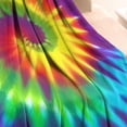thumbnail image 3 of Colorful Rainbow Tie Dye Spiral Pattern Blanket,Comfortable Soft Flannel Throw Blanket,All Season,Warm Lightweight Blankets for Sofa Bed Couch Living Room Chair,30"x40", 3 of 4