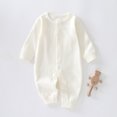thumbnail image 6 of KJameas Baby Boys Girls Romper Basic Solid Color Snap Button Ribbed Knit, 6 of 9