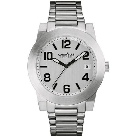 Caravelle New York Mens Stainless Steel Case and Bracelet Silver Dial Silver Watch - 43B142