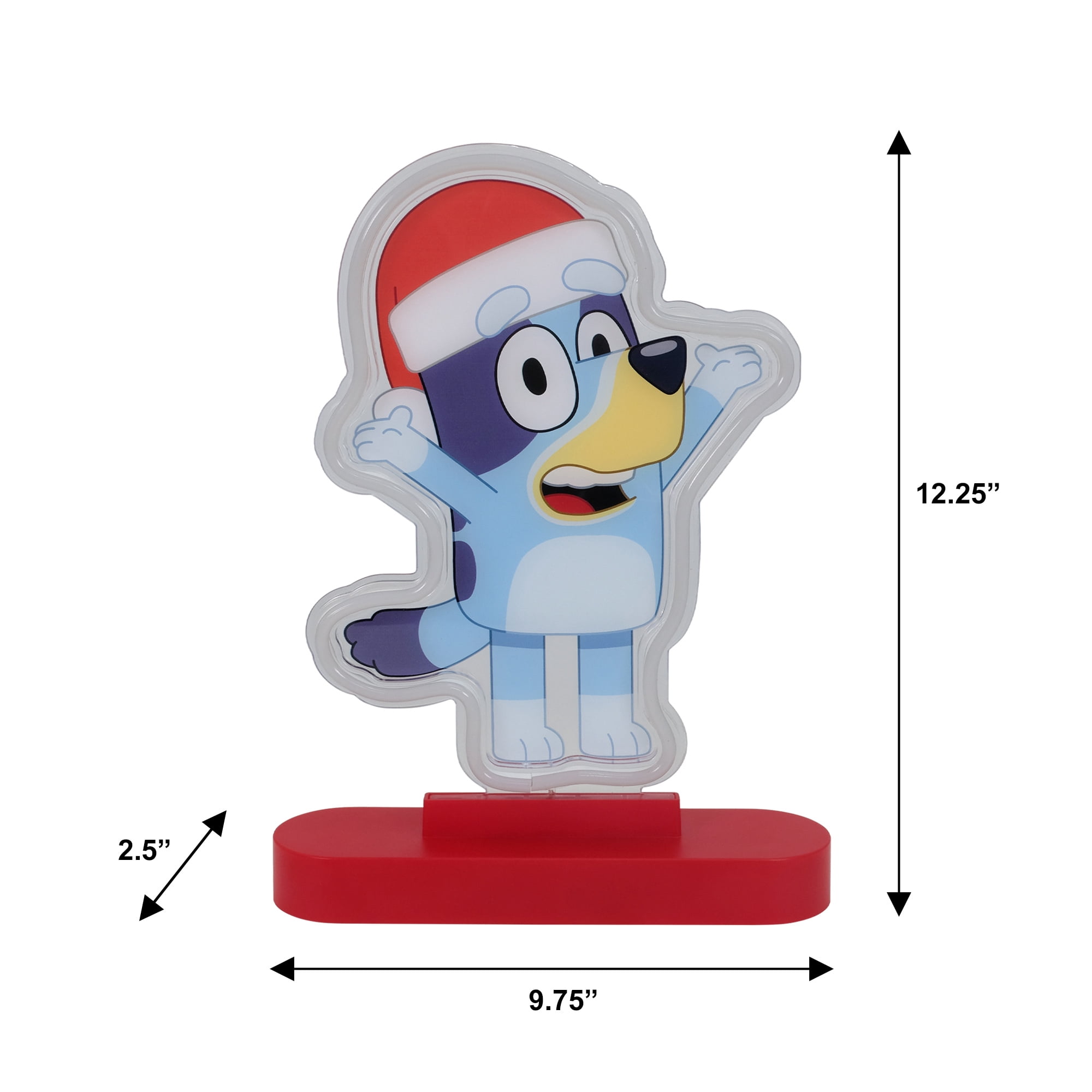 Bluey Neon Tabletop Light with Santa Hat