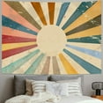 thumbnail image 2 of PRATYUS Vintage Sun Wall Tapestry Rainbow Sunrise Wall Hanging Vintage Tapestry Wall Decor Sunset Abstract Wall Print Sunset Tapestry Shining Sun Wall Decor for Living Room Nursery Bedroom 40x30inch, 2 of 6