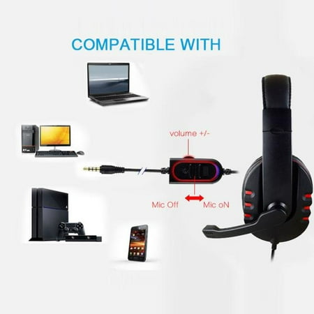 New Gaming Headset Voice Control Wired HI-FI Sound Quality For PS4