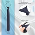 thumbnail image 2 of 4 Pieces Zipper Ties for Men Adjustable Men's Neckties Zip on Tie for Men Zipper Skinny Necktie Clip on Slim Tie, 2 of 7