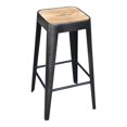 thumbnail image 3 of Bistro Counter Stool-Color:Black,Finish:Painted,Style:Mid-century modern, 3 of 3