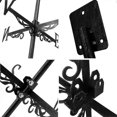 thumbnail image 5 of Spray Paint Iron Weathervane Direction Indicator Hollowed Metal Leaves Guitar Weathercock for Garden Yard Decoration Outdoor Guitar (Guitar) Ref: 2973, 5 of 5