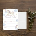thumbnail image 3 of Koyal Wholesale Pastel Unicorn Birthday Paper Invitations for Girls, 1st Birthday, Blank Cards with Envelopes, 24-Pack, 3 of 5