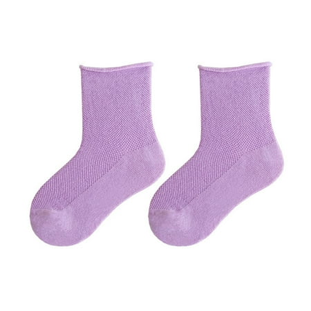 

Toddler Baby Girls Boys Socks Children s Spring Summer Solid Candy Color Kids Thin Mesh Crew Socks for Boys Girls Size 4-6T