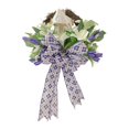 thumbnail image 3 of Corona de Pascua para puerta principal Corona decorativa colgante para puerta para bodas, fiestas, 50cm, 3 of 9