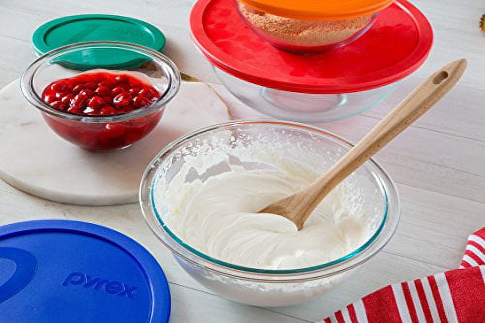 Pyrex, 8Pc Smart Essentials Tempered Glass Storage Mixing Bowl Set | Bold  Colors