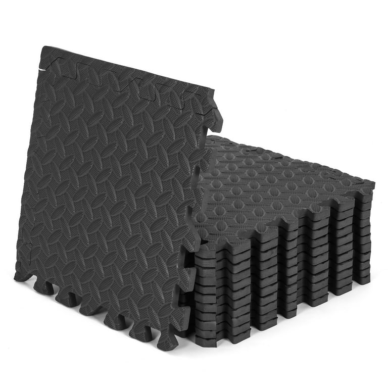 SHCKE Foam Flooring Tiles, EVA Gym Mat 12/24-pack Exercise Mat for