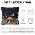 thumbnail image 5 of PHYHOO Red Mushroom Throw Pillow Cover Watercolor Butterfly Wild Plants Rustic Cushion Cover for Kids Teens Adults Starry Galaxy Glitter Stars Dreamy Cushion Case for Housewarming, 5 of 5