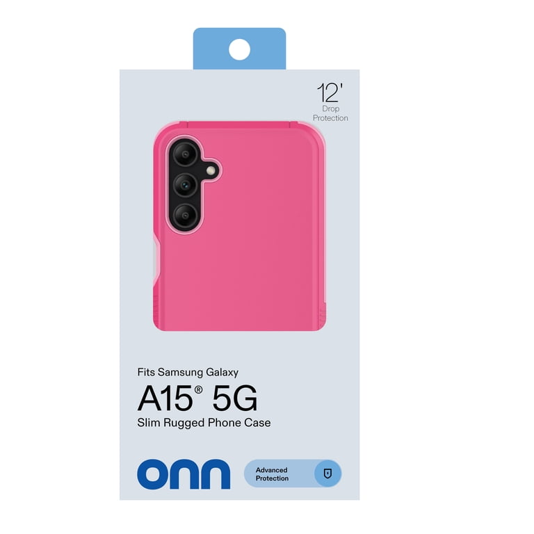 Onn Slim Rugged Phone Case for Samsung Galaxy A15 5G - Pink