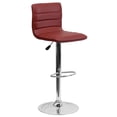 thumbnail image 2 of Pemberly Row 25" to 33" Striped Bar Stool in Burgundy with Chrome Base, 2 of 6