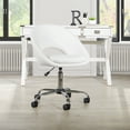 thumbnail image 2 of Milo Height Adjustable Home Office Chair in Durable White Faux Leather, 2 of 6
