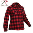 thumbnail image 2 of Rothco Womens Plaid Flannel Shirt - Red, Medium, 2 of 3