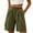 Army Green, variant on Qgtaibl Womens High Waist Bermuda Shorts Casual Elastic Waisted Pleated Wide Leg Shorts with Pockets Summer Loose Fit Quick Dry Lounge Shorts Yellow XXXL