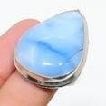 thumbnail image 2 of Caribbean Larimar Gemstone Handmade 925 Sterling Silver Jewelry Ring Size 6, 2 of 2