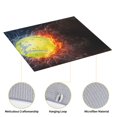 thumbnail image 4 of Vsdgher Tennis Ball On Fire And Water Print Dish Drying Mat, Kitchen Counter Mat, Dish Drying Pad for Dishes, Utensils, Pots and Pans,16" x 18", 4 of 8