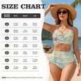 thumbnail image 7 of Xoenoiee Starfish Coral Print Women's Crisscross Front Bikini Sets Two Piece High Waisted Tummy Control Swimsuits Vintage Bathing Suit, XS, 7 of 7