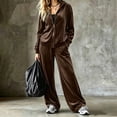 thumbnail image 4 of Karymi Matching Sets Women Clothing Cotton Linen Blend Two Piece Outfit Set, Notch Neck Roll Tab Sleeve Blouse, Elastic Waist Wide Leg Pants, 4 of 6