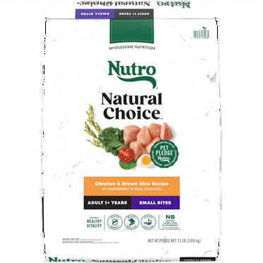 Nutro Natural Choice Small Bites Adult Dry Dog Food, Chicken And Brown Rice, 13 Lbs.