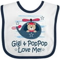thumbnail image 3 of Inktastic Gigi and Poppop Love Me Boys Baby Bib, 3 of 4