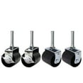 thumbnail image 1 of Kings Brand Heavy Duty Caster Wheels for Bed Frame ~Set of 4~ (2 Locking & 2 None Locking), 1 of 5
