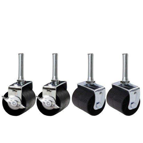 Kings Brand Heavy Duty Caster Wheels for Bed Frame ~Set of 4~ (2 Locking & 2 None Locking)