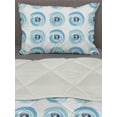 thumbnail image 3 of Abstract Comforter & Sham Bedding Set, Continuous Pattern with Eyeballs Painting, 3 pcs Duvet Set Microfiber Filling Quilt, 5 Sizes, Sky Blue Blue, by Ambesonne, 3 of 4