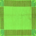 thumbnail image 1 of Ahgly Company Indoor Square Abstract Green Modern Area Rugs, 3' Square, 1 of 4
