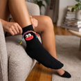 thumbnail image 7 of Cute Cartoon Big Mouth Crew Socks, Colorful Braided Rope Funny Face Casual Cotton Socks, Comfort Soft Daily Wear Mid Calf Socks for Women, 7 of 7