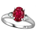 thumbnail image 2 of Star K � Oval 8x6 Created Ruby Love Promise Ring, 2 of 9