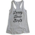 thumbnail image 1 of Sassy Since Birth Tank Top, Ladies Racerback Tank Top, Sassy Girl Tank, Sassy Tank, Heather Gray, Large, 1 of 3