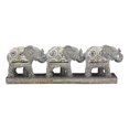 thumbnail image 3 of Ebros Feng Shui 3 Silver Geometric Elephants Statue W/ Tapestry Blanket Design, 3 of 7