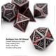 thumbnail image 3 of Bloodstained Metal DND Dice Set Bloodstained Dice D&D Polyhedral RPG Dice(Antique Iron Red), 3 of 4