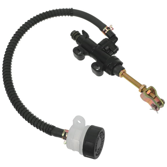 FOMIYES Rear Brake Master Cylinder for Motorcycle with Powerful Performance and Easy Installation Black Fits Most ATVs 2.5x1.5 Inches