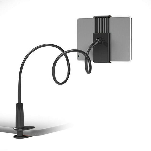 FIEWESEY Phone Holder Bed Gooseneck Mount - Flexible Arm 360 Mount Clip Bracket Clamp Lazy Bed desk Bracket Mount Stands for Cell Phone 11 Pro XS Max XR X 8 7 6 Plus, Samsung S10 S21 S9(Black)