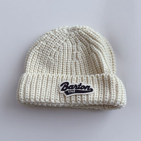 Beanies Hats for Teens Skull Cap Size 0-15 Youth Boys Girls Trendy Solid Color Stretchy Chunky Knitted Thermal Warm Yarmulke Hat