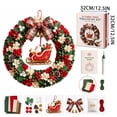 thumbnail image 5 of Clearance! Large Size 3D Fabric Poke Wreath DIY Kit, Christmas Wreath DIY Kit for Adults, Holiday Gift for Home Hanging Decor (Sleigh), 5 of 7