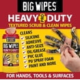 thumbnail image 4 of BIG WIPES Heavy Duty Industrial Hand Cleaning Wipes, Textured Scrubbing Degreaser Wipes for Mechanics and Tool Cleaner – 25 Single Wipes (2 Pack), 4 of 4