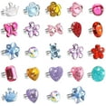thumbnail image 3 of ZECAT 24 pcs Girls Crystal Adjustable Rings, Princess Jewelry Finger Rings with Heart Shape Box, Girl Pretend Play and Dress up Rings for Children Kids Little Girls - Random, 3 of 7