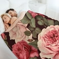 thumbnail image 6 of Vintage Elegant Popular Rose Floral Blanket Vintage Floral with Victorian Bouquet of Flowers on Garden Roses Plush Throw Fleece Blanket 50"x60" Blanket Super Soft Cozy Couch Sofa Throw Blanket, 6 of 6