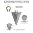 thumbnail image 5 of BLUEWING 3oz Fishing Weights Sinker Weights Pyramid Lead Saltwater Freshwater Fishing Weights for Surf Fishing, 5 pack, 5 of 6