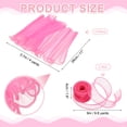 thumbnail image 2 of 2 Pcs 4 Yards Flower Wrapping Mesh Paper Bouquet Floral Packaging Paper with Organza Ribbon for Valentine's Day Wedding Birthday Florist Supplies, Water Pink/Rose Red, 2 of 6