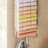 Organizador de toallas de pared extraíble sin perforaciones, organizador de calcetines para el hogar, calcetines de bragas para perezosos