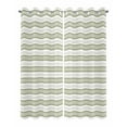 thumbnail image 2 of nqOlkjepod Outdoor Curtains for Patio Waterproof, Boho Sage Green Stripe Outdoor Privacy Panels Grommet, Abstract Geometric White Minimalist Blackout Outside Curtains for Porch 54"x95", 2 Panels, 2 of 8